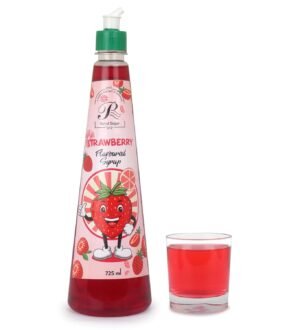 Rahul Sugar Strawberry Flavoured Syrup, 725ml | Pure Strawberry Flavor for Mocktails, Cocktails, Lemonades, Iced Teas